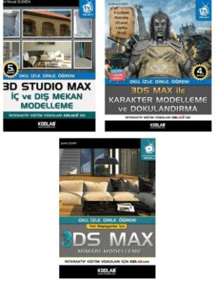 3D Studio Max Eğitim Seti 3 Kitap Takım - 1