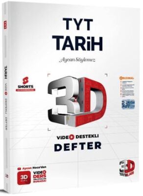 3D Yayınları 2025 TYT Tarih Video Destekli Defter - 1