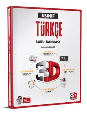 3D Yayınları 8. Sınıf Türkçe Soru Bankası - 1