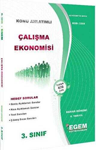 Çalışma Ekonomisi Konu Anlatımlı Soru Bankası - Egem Eğitim Yayınları