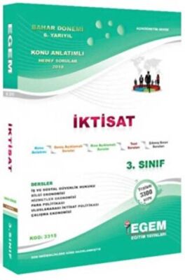 3. Sınıf 6. Yarıyıl İktisat Bahar Dönemi Konu Anlatımlı Soru Bankası - Kod 3315 - 1