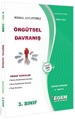 3. Sınıf 6. Yarıyıl Konu Anlatımlı Örgütsel Davranış - Kod 3353 - 1