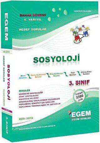 Açıköğretim Sosyoloji 3. Sınıf 6. Yarıyıl Bahar Dönemi Konu Anlatımlı Soru Bankası - 1