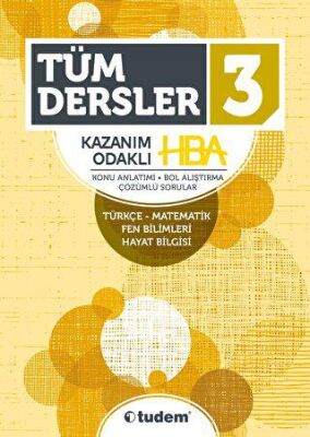 3. Sınıf Tüm Dersler Kazanım Odaklı HBA kapağı