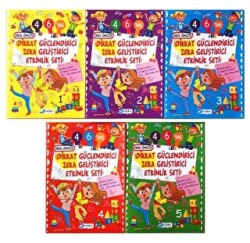 4-6 Yaş Dikkat Güçlendirici ve Zeka Geliştirici Etkinlik Seti - 5 Kitap - Harika Çocuk Yayınları
