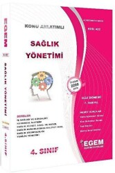 4. Sınıf 7. Yarıyıl Sağlık Yönetimi Konu Anlatımlı Soru Bankası Kod 422 - Egem Eğitim Yayınları