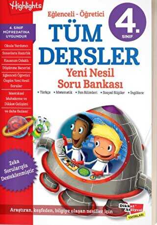 Dikkat Atölyesi Yayınları 4. Sınıf Eğlenceli - Öğretici Tüm Dersler Yeni Nesil Soru Bankası