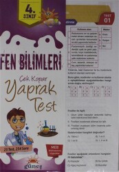 Güneş Yayın Dağıtım 4. Sınıf Fen Bilimleri Çek Kopar Yaprak Test - Güneş Yayın Dağıtım