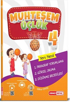 Kırmızı Beyaz Yayınları 4. Sınıf Muhteşem Üçlük Paragraf Soru Bankası - 1