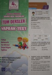 4. Sınıf Tüm Dersler Yaprak Test - Bulut Eğitim ve Kültür Yayınları