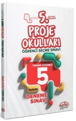 4. Sınıftan 5. Sınıfa Proje Okulları Seçme Sınavı Tamamı Çözümlü 5 Deneme - Editör Yayınevi