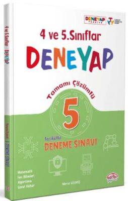 Editör Yayınevi 4 - 5. Sınıf Deneyap Tamamı Çözümlü 5 Deneme Sınavı - 1