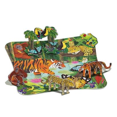 4M 3D Puzzles Rainforest 3D Yapboz Yağmur Ormanı - 3