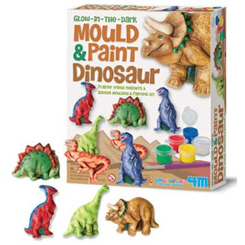 4M Mould ve Paint Glitter Dinosaur Kalıp Boyama Dinazor Dünyası