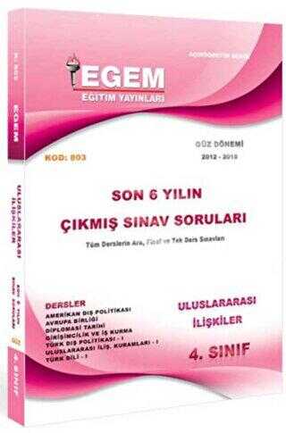 4. Sınıf 7. Yarıyıl Sosyoloji Çıkmış Sınav Soruları 2012-2018 Güz Dönemi - Egem Eğitim Yayınları