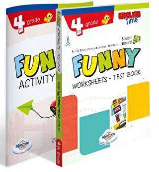 Öğretmen Evde Yayınları 4. Sınıf İngilizce Funny Worksheets and Test Book + Activity Book