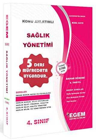 4. Sınıf Sağlık Yönetimi Konu Anlatımlı Soru Bankası - Egem Eğitim Yayınları