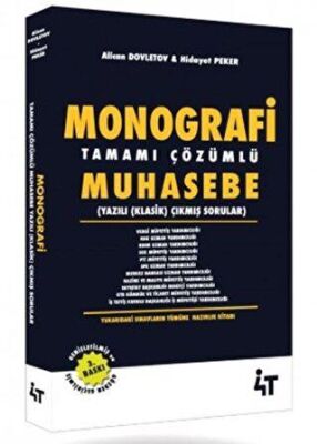 4T Yayınları Monografi Tamamı Çözümlü Muhasebe Yazılı Sorular 4T Yayınları 2022 - 1