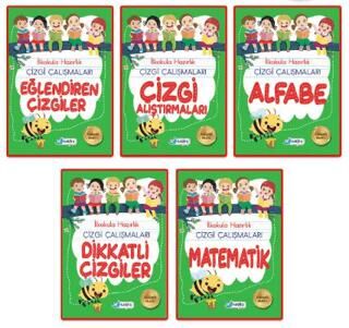 5-6 Yaş İlkokula Hazırlık Çizgi Çalışmaları Seti 5 Kitap - 1