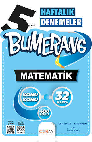 Günay Yayınları 5. Sınıf Bumerang 32 Haftalık Matematik Denemeleri