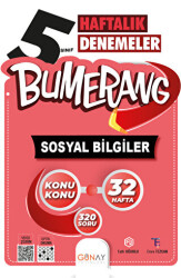 Günay Yayınları 5. Sınıf Bumerang 32 Haftalık Sosyal Bilgiler Denemeleri - Günay Yayınları