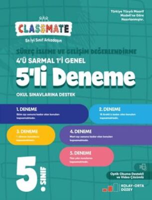 5. Sınıf Classmate Süreç İzleme ve Gelişim Değerlendirme 5`li Deneme - 1