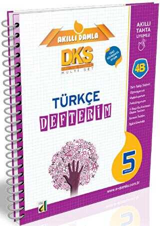Damla Yayınevi - Bayilik DKS 4B Türkçe Defterim - 5. Sınıf