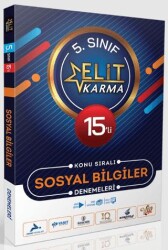 5. Sınıf Elit Karma 15`li Konu Sıralı Sosyal Bilgiler Denemeleri - PARAF Yayınları