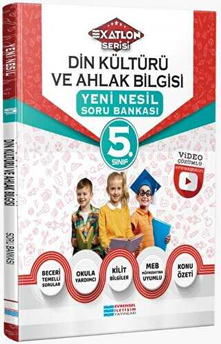 5. Sınıf Exatlon Serisi Din Kültürü ve Ahlak Bilgisi Yeni Nesil Soru Bankası Evrensel İletişim Yayınları