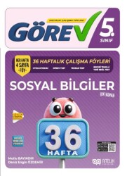 5. Sınıf Görev Sosyal Bilgiler 36 Hafta Çalışma Föyleri - Palme Yayınları