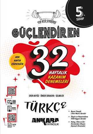 Ankara Yayıncılık 5. Sınıf Güçlendiren 32 Haftalık Türkçe Kazanım Denemeleri