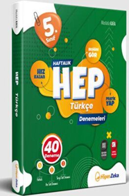 Hiper Zeka Yayınları 5. Sınıf Haftalık Hep Türkçe 40 Deneme - 1