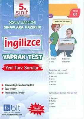 5. Sınıf İngilizce Yaprak Test - 1