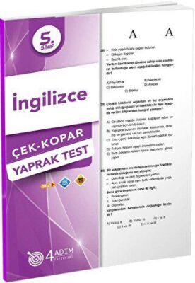 4 Adım Yayınları 5. Sınıf İngilizce Çek Kopar Yaprak Test - 1