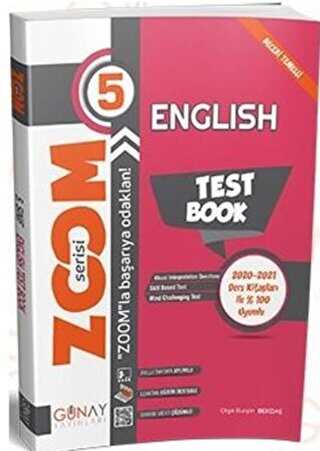 Günay Yayınları 5. Sınıf İngilizce English Test Book Zoom Serisi Soru Bankası