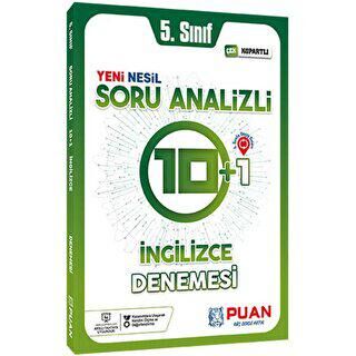 Puan Yayınları 5. Sınıf İngilizce Soru Analizli Deneme - 1