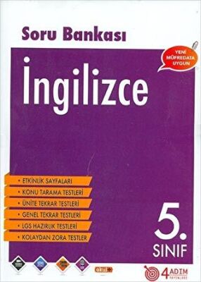 4 Adım Yayınları 5. Sınıf İngilizce Soru Bankası - 1