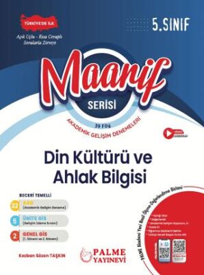 5. Sınıf Maarif Serisi Din Kültürü ve Ahlak Bilgisi Haftalık Deneme 39 Föy - 1