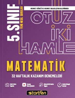 Startfen Yayınları 5. Sınıf - Matematik 32 Hamle Kazanım Denemeleri - 1