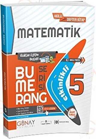 Günay Yayınları 5. Sınıf Matematik Bumerang Serisi Etkinlikli Akıllı Defter Kitap - Günay Yayınları