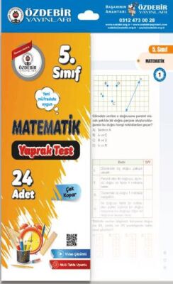 Özdebir Yayınları 5. Sınıf Matematik Çek Kopar Yaprak Test - 1