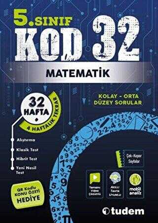 Tudem Yayınları 5. Sınıf Matematik Kod 32 Tekrar Testleri