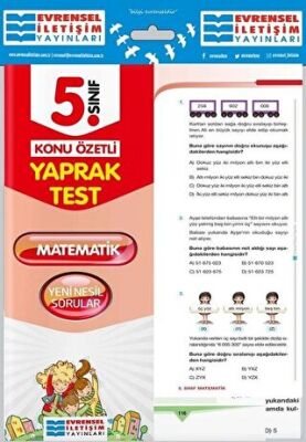 Evrensel İletişim Yayınları 5. Sınıf Matematik Konu Özetli Yaprak Test - 1