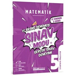 Pruva Akademi 5. Sınıf Matematik Sınav Modu 15 Branş Deneme - Pruva Akademi