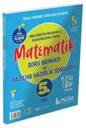 5. Sınıf Matematik Soru Bankası + Yazılıya Hazırlık Soruları 2`si 1 Arada - Muba Yayınları