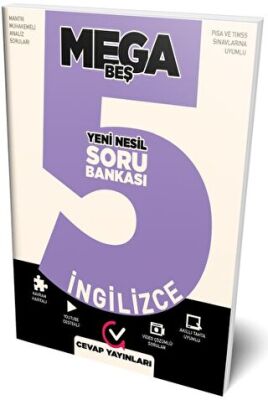 Cevap Yayınları 5. Sınıf Mega İngilizce Soru Bankası - 1