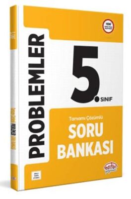 Editör Yayınevi 5. Sınıf Problemler Tamamı Çözümlü Soru Bankası - 1