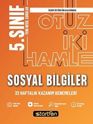 Startfen Yayınları 5. Sınıf Sosyal Bilgiler 32 Haftalık Kazanım Denemeleri - 1