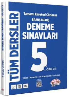 5. Sınıf Tüm Dersler Branş Branş Tamamı Çözümlü Deneme Sınavları - 1