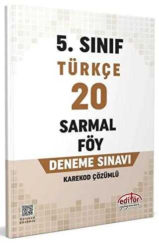 Editör Yayınevi 5. Sınıf Türkçe 20 Sarmal Föy Deneme Sınavı